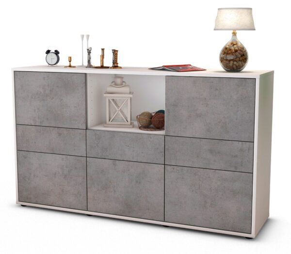 Sideboard Dominika, Beton (136x79x35cm)