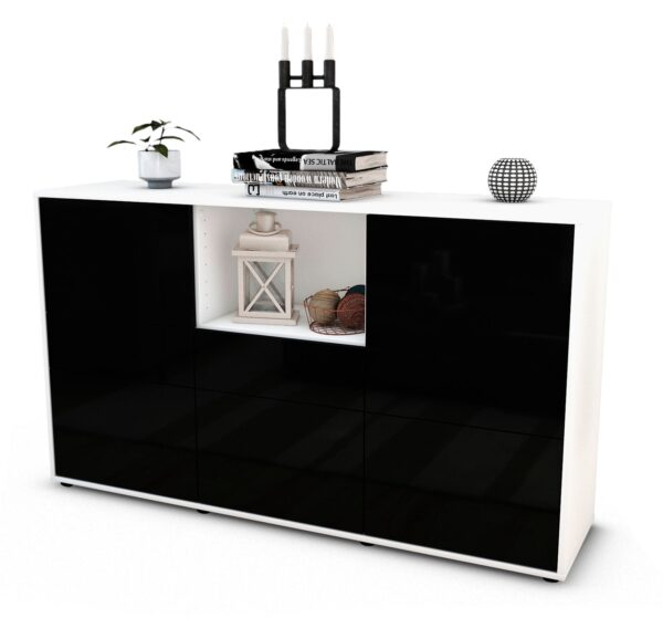 Sideboard Dominika, Schwarz (136x79x35cm)