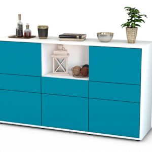 Sideboard Dominika, Türkis (136x79x35cm)