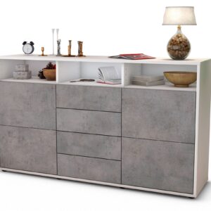 Sideboard Donabella, Beton (136x79x35cm)