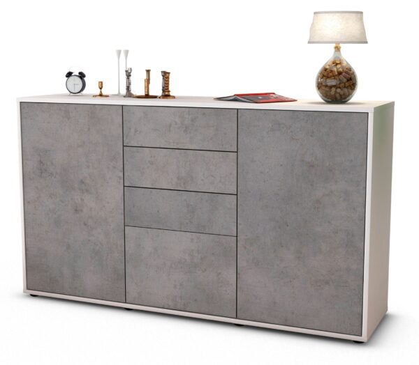 Sideboard Donatella, Beton (136x79x35cm)