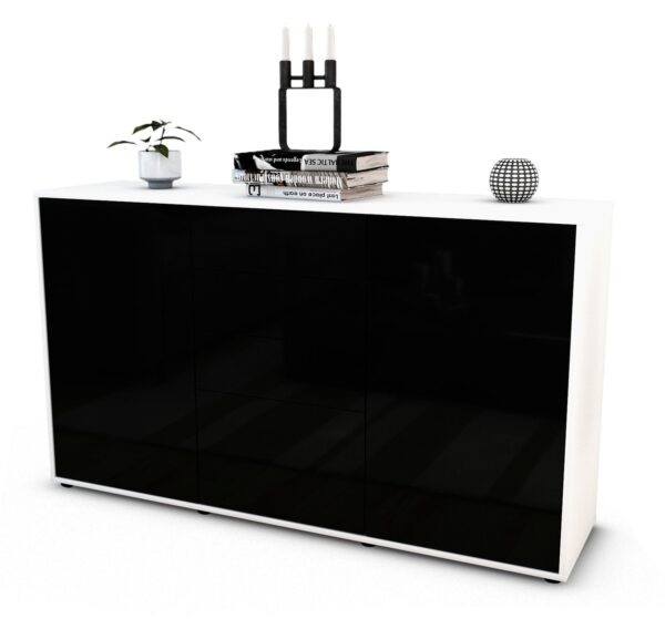 Sideboard Donatella, Schwarz (136x79x35cm)