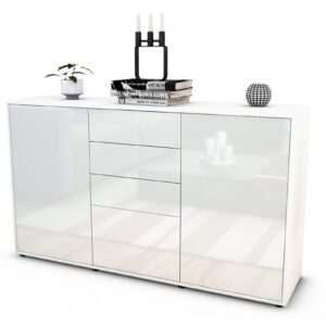 Sideboard Donatella, Weiß (136x79x35cm)
