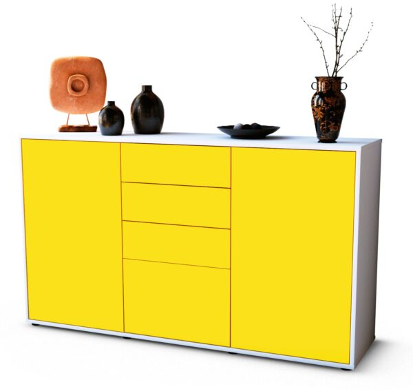 Sideboard Donatella, Gelb (136x79x35cm)