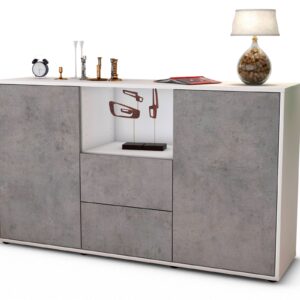 Sideboard Donika, Beton (136x79x35cm)