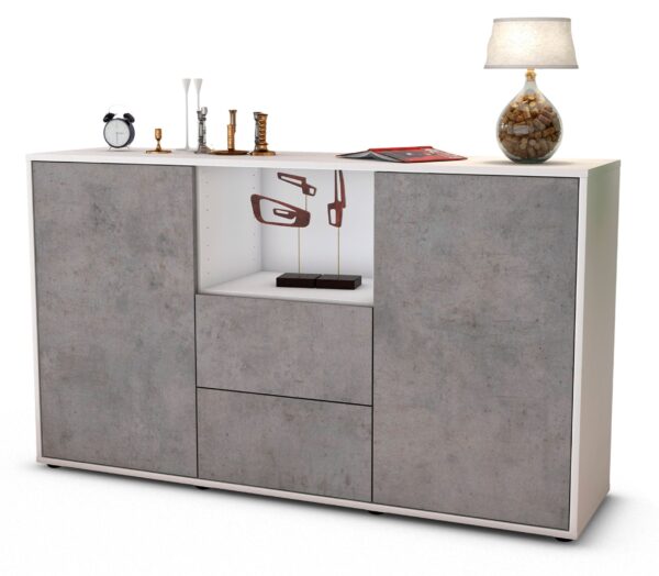 Sideboard Donika, Beton (136x79x35cm)