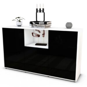 Sideboard Donika, Schwarz (136x79x35cm)