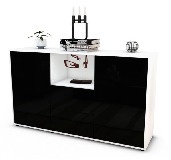 Sideboard Donika, Schwarz (136x79x35cm)