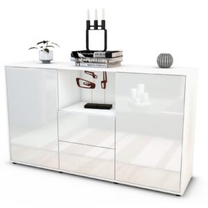 Sideboard Donika, Weiß (136x79x35cm)