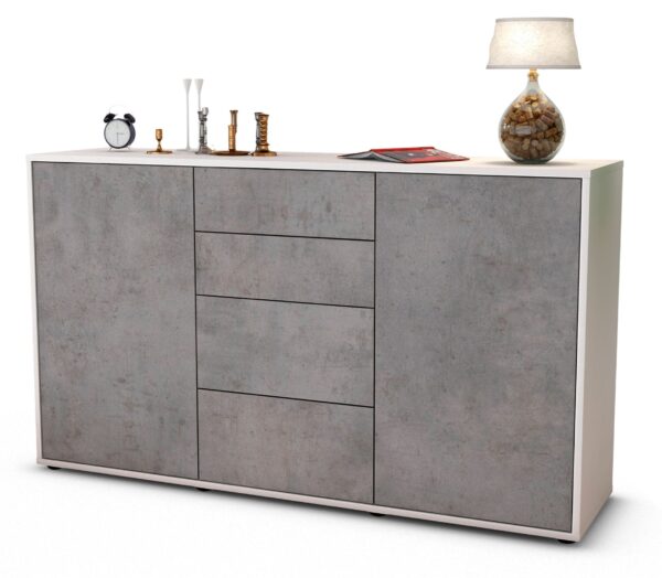 Sideboard Donna, Beton (136x79x35cm)
