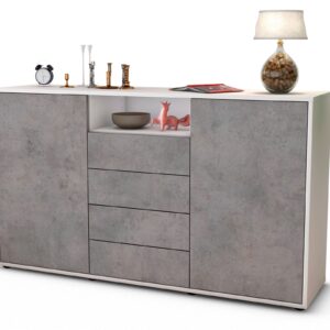 Sideboard Donnice, Beton (136x79x35cm)