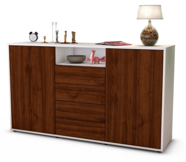 Sideboard Donnice, Walnuss (136x79x35cm)