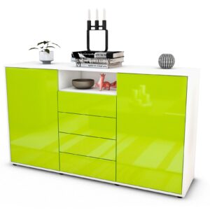 Sideboard Donnice, Grün (136x79x35cm)
