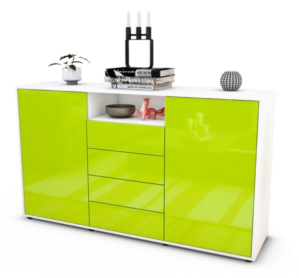 Sideboard Donnice, Grün (136x79x35cm)