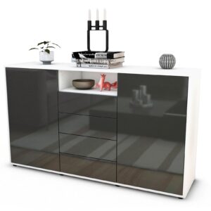 Sideboard Donnice, Grau (136x79x35cm)