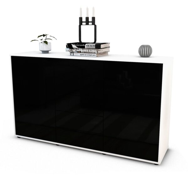 Sideboard Dorelly, Schwarz (136x79x35cm)