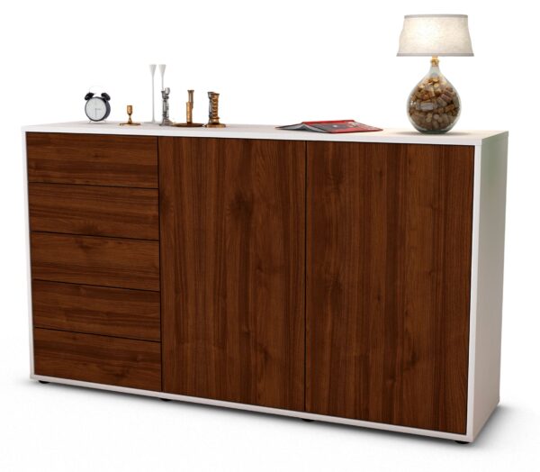 Sideboard Dorentina, Walnuss (136x79x35cm)