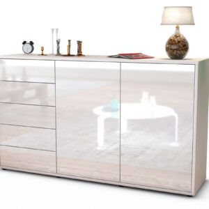 Sideboard Dorentina, Weiß (136x79x35cm)