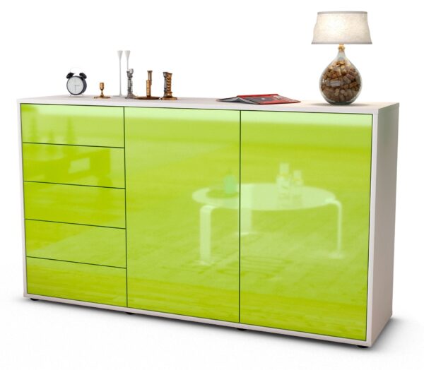 Sideboard Dorentina, Grün (136x79x35cm)