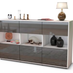 Sideboard Dorett, Grau (136x79x35cm)