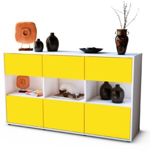 Sideboard Dorett, Gelb (136x79x35cm)