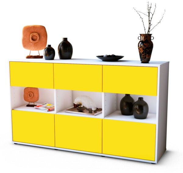 Sideboard Dorett, Gelb (136x79x35cm)