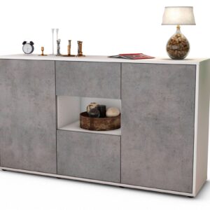 Sideboard Doriana, Beton (136x79x35cm)