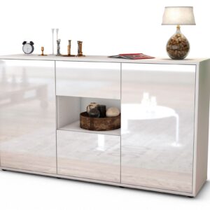 Sideboard Doriana, Weiß (136x79x35cm)