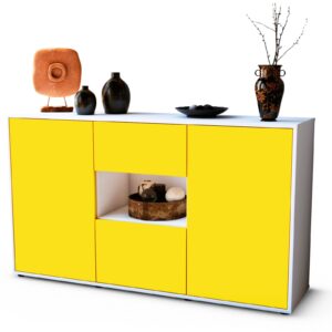 Sideboard Doriana, Gelb (136x79x35cm)
