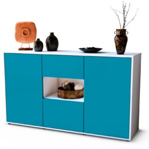 Sideboard Doriana, Türkis (136x79x35cm)