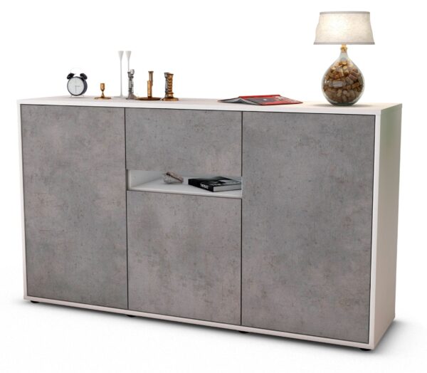 Sideboard Dorina, Beton (136x79x35cm)