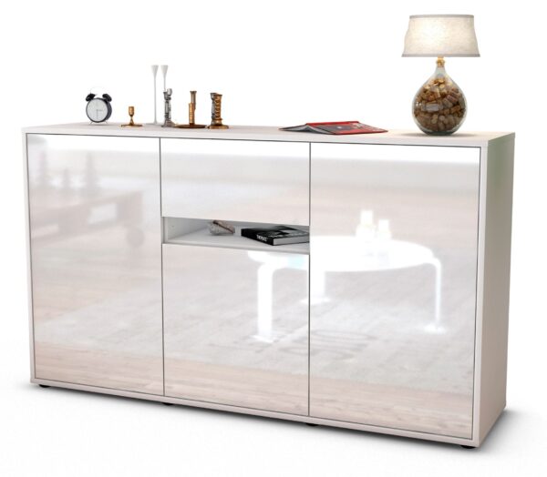 Sideboard Dorina, Weiß (136x79x35cm)