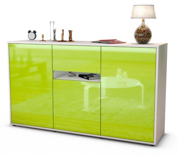 Sideboard Dorina, Grün (136x79x35cm)