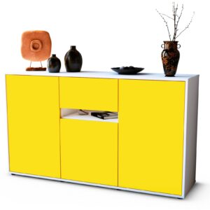 Sideboard Dorina, Gelb (136x79x35cm)