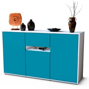 Sideboard Dorina, Türkis (136x79x35cm)