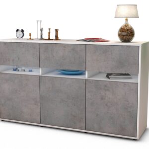 Sideboard Dorinde, Beton (136x79x35cm)