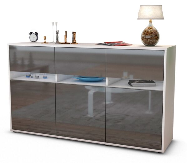 Sideboard Dorinde, Grau (136x79x35cm)