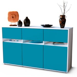 Sideboard Dorinde, Türkis (136x79x35cm)