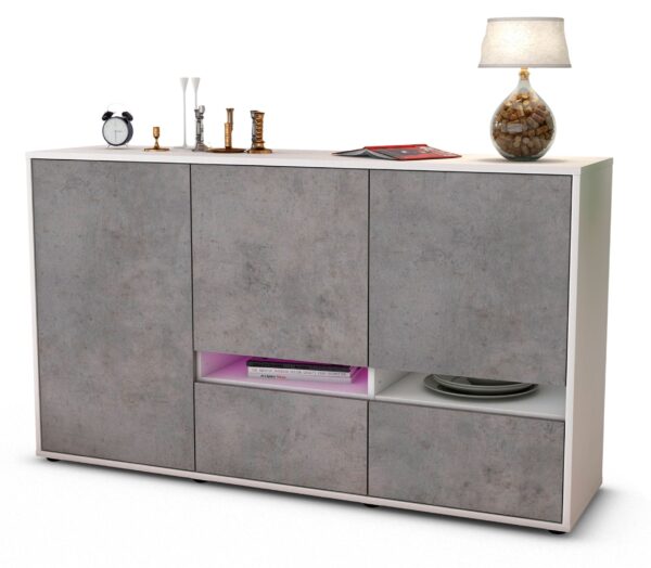 Sideboard Ebe, Beton (136x79x35cm)