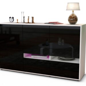 Sideboard Ebe, Schwarz (136x79x35cm)