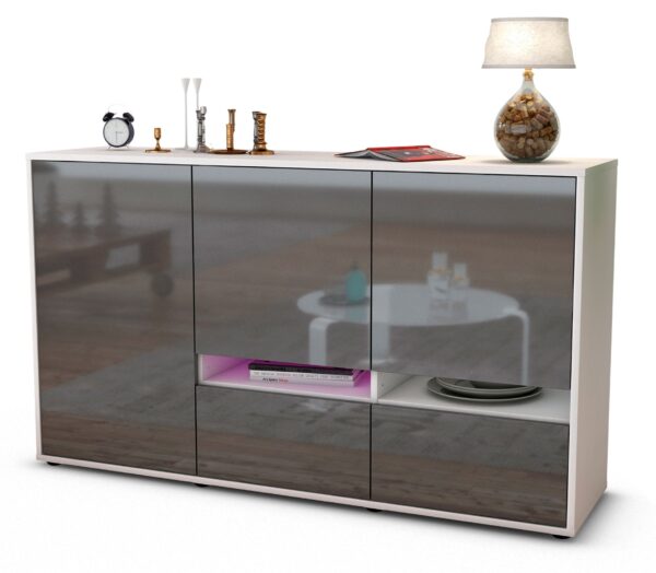 Sideboard Ebe, Grau (136x79x35cm)