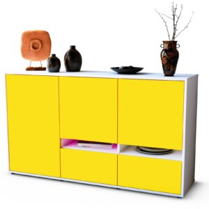 Sideboard Ebe, Gelb (136x79x35cm)