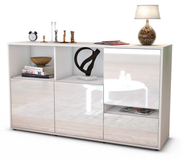 Sideboard Eda, Weiß (136x79x35cm)