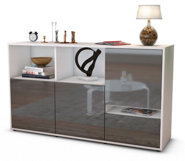 Sideboard Eda, Grau (136x79x35cm)
