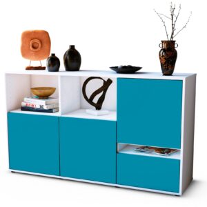 Sideboard Eda, Türkis (136x79x35cm)