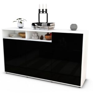 Sideboard Editta, Schwarz (136x79x35cm)