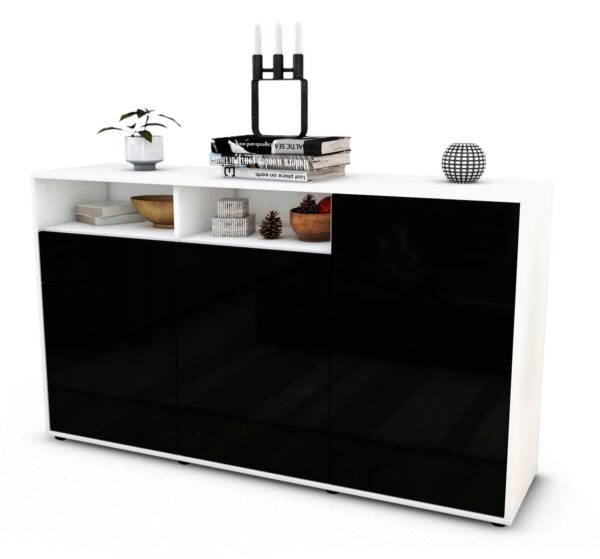Sideboard Editta, Schwarz (136x79x35cm)