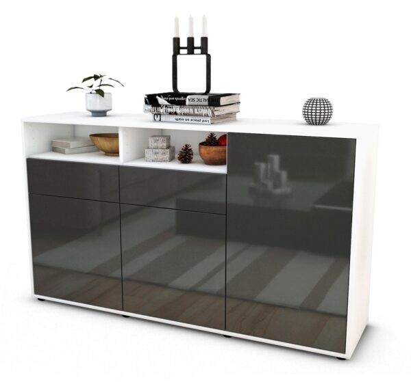Sideboard Editta, Grau (136x79x35cm)