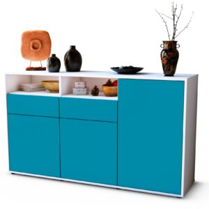 Sideboard Editta, Türkis (136x79x35cm)