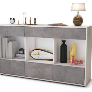 Sideboard Efisia, Beton (136x79x35cm)